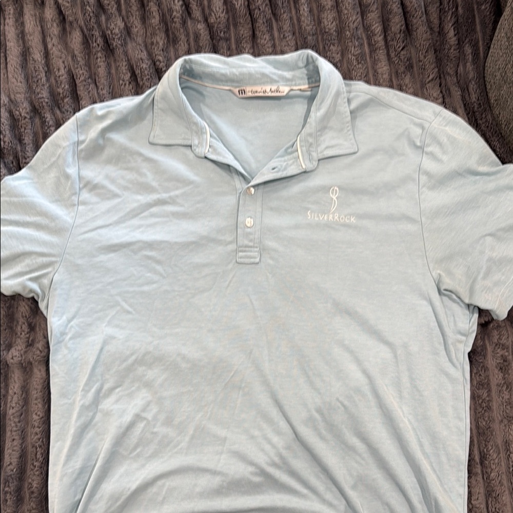 Travis Mathew Blue Polo Shirt Classic Style